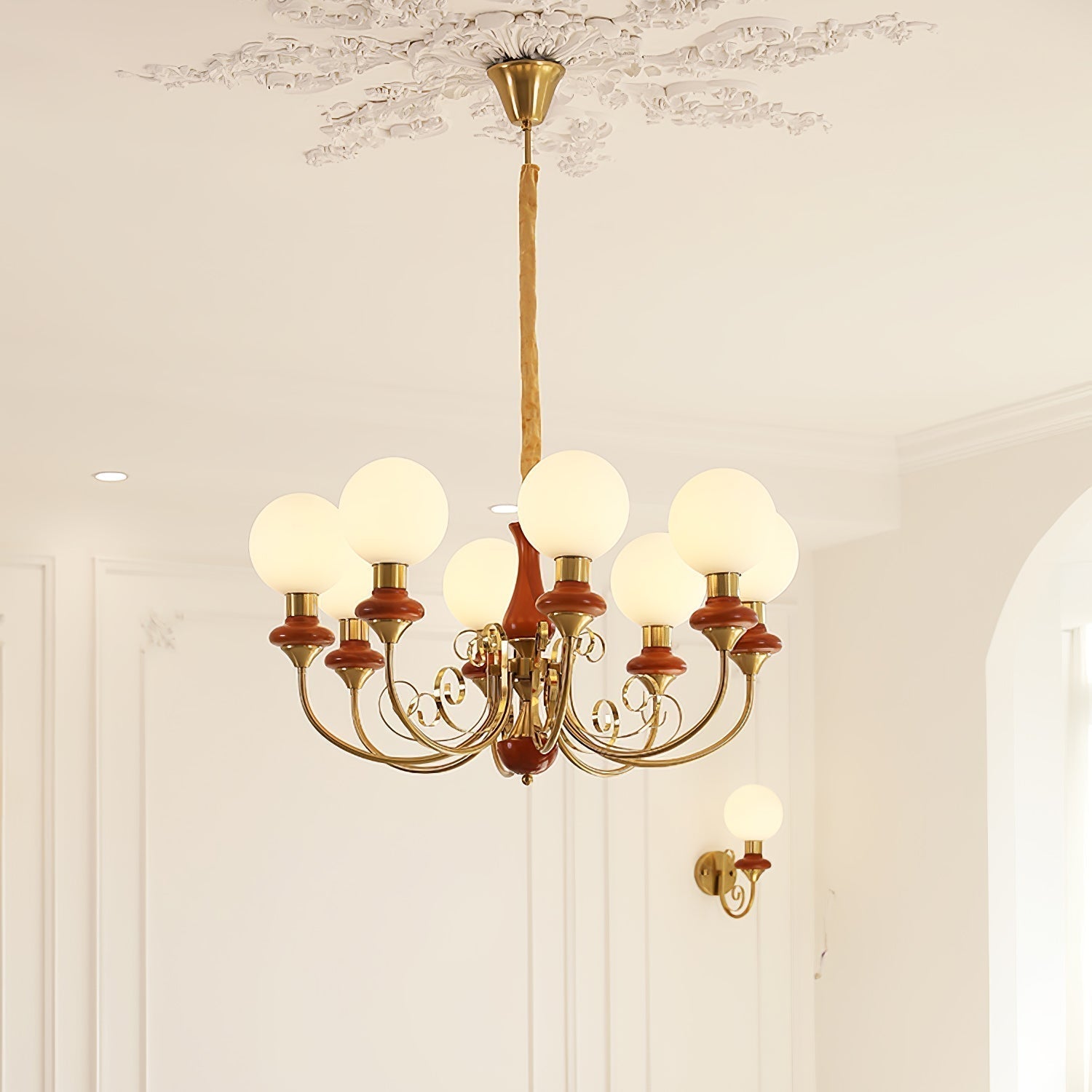 Evanthe lysekrone glas | Fioriscas