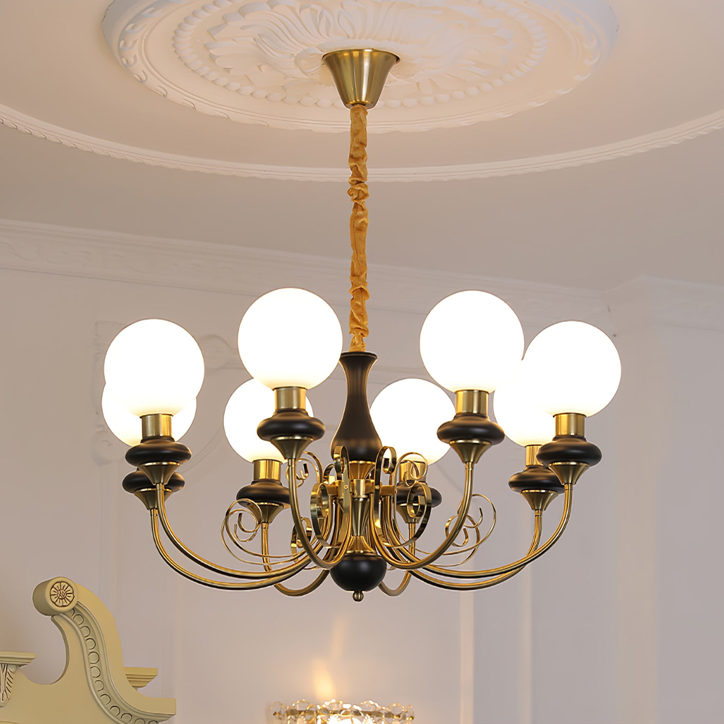 Evanthe lysekrone glas | Fioriscas