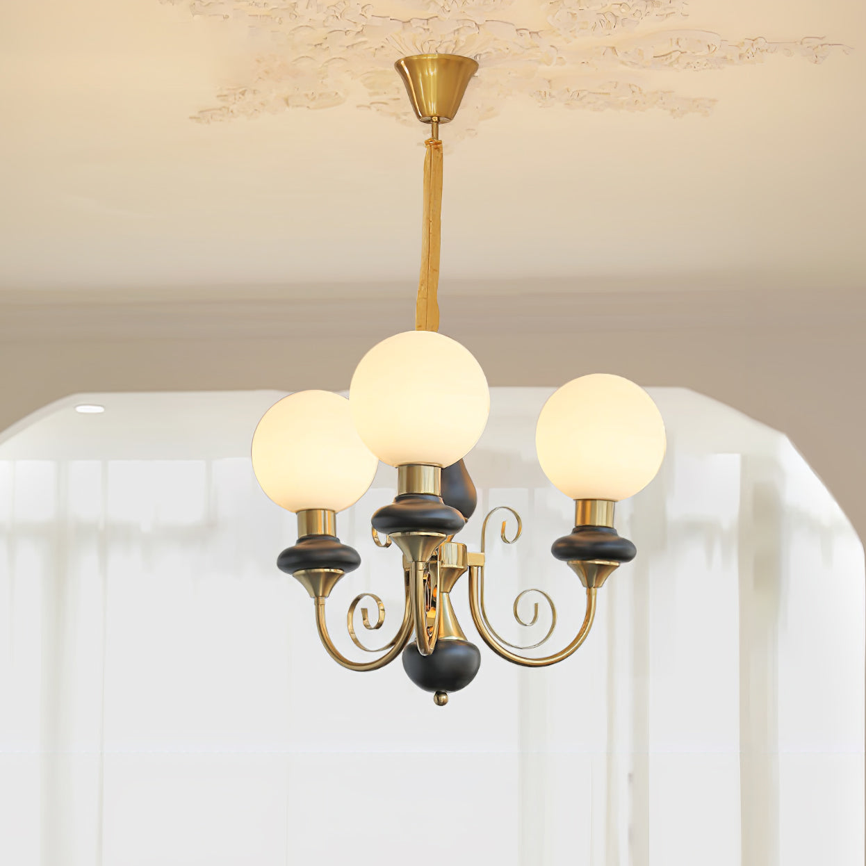 Evanthe lysekrone glas | Fioriscas