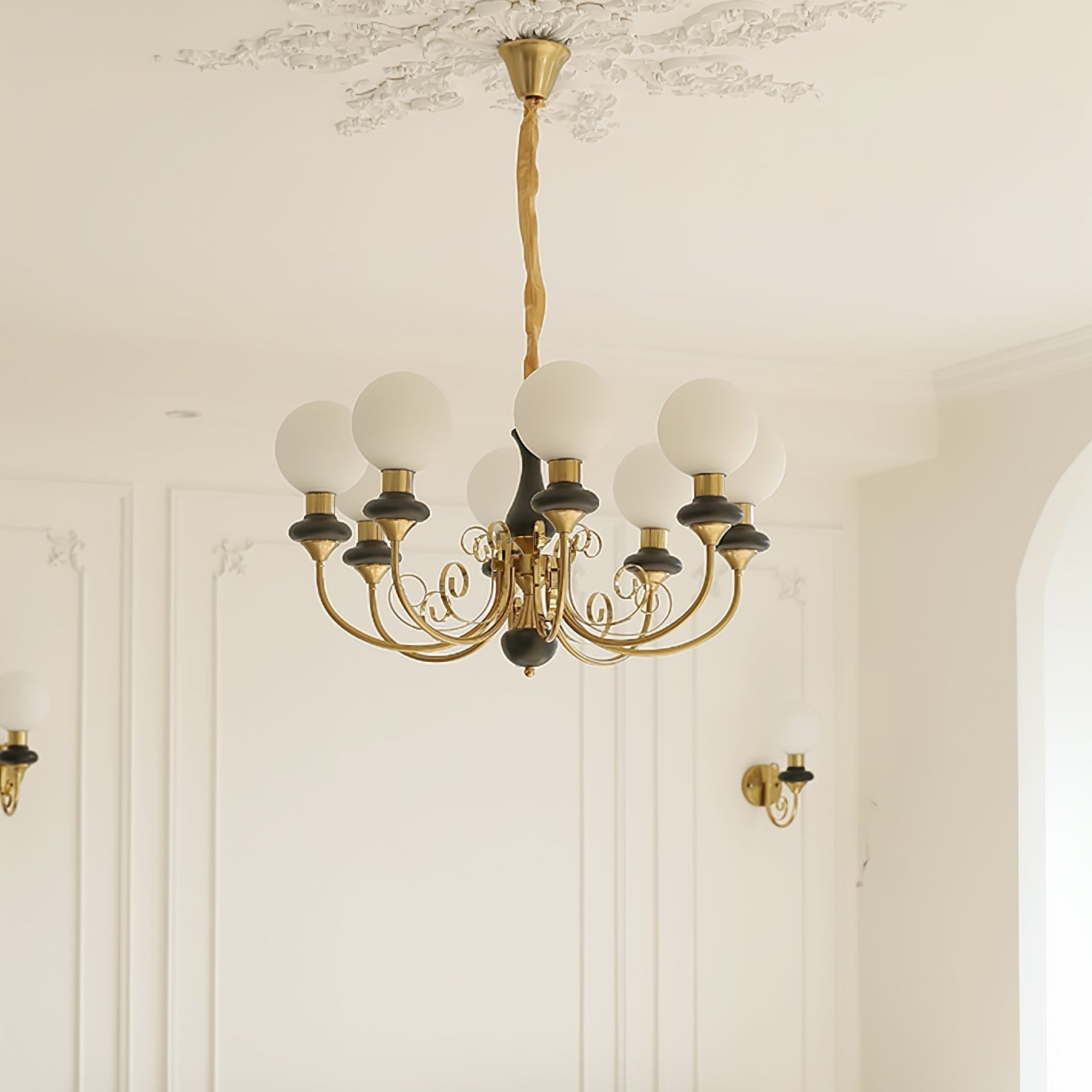 Evanthe lysekrone glas | Fioriscas