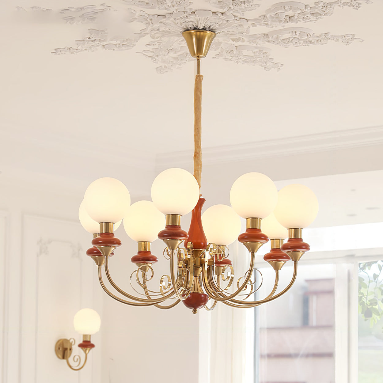 Evanthe lysekrone glas | Fioriscas