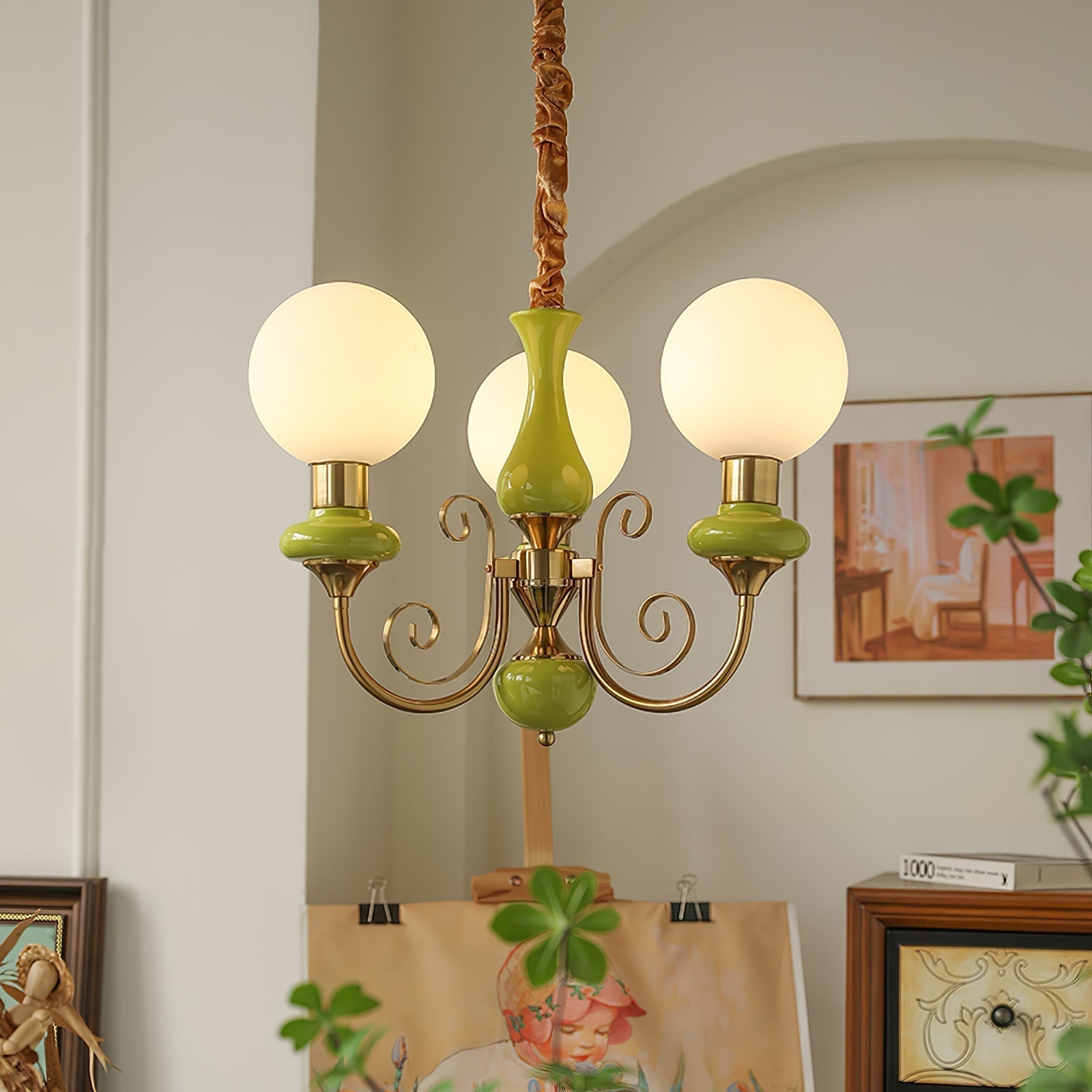 Evanthe lysekrone glas | Fioriscas