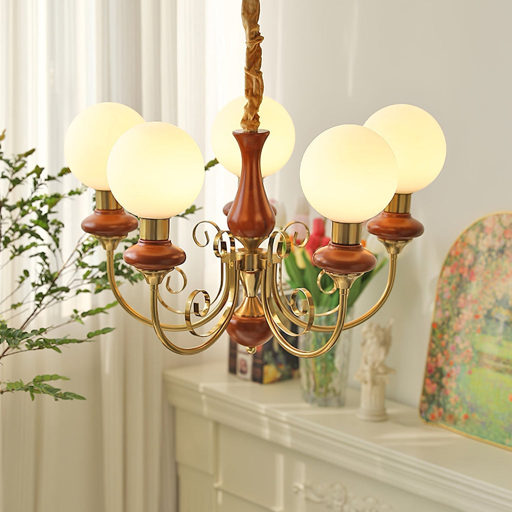 Evanthe lysekrone glas | Fioriscas