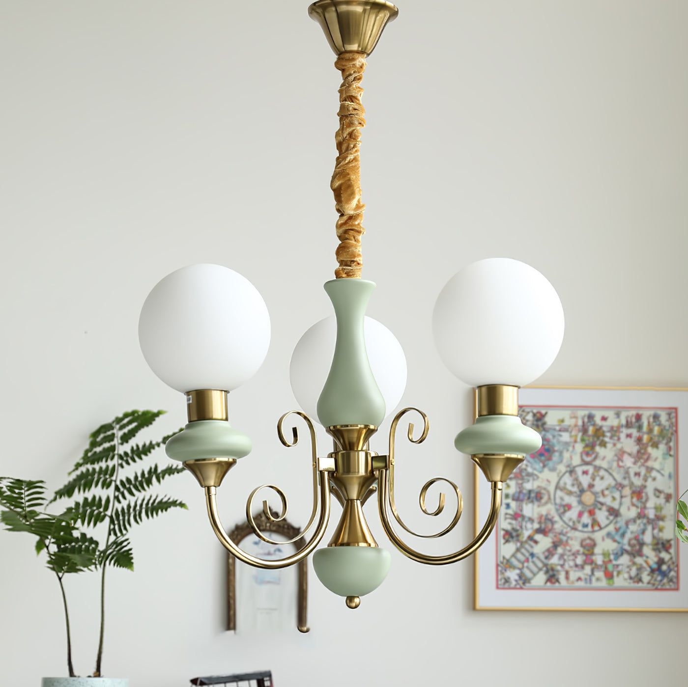 Evanthe lysekrone glas | Fioriscas