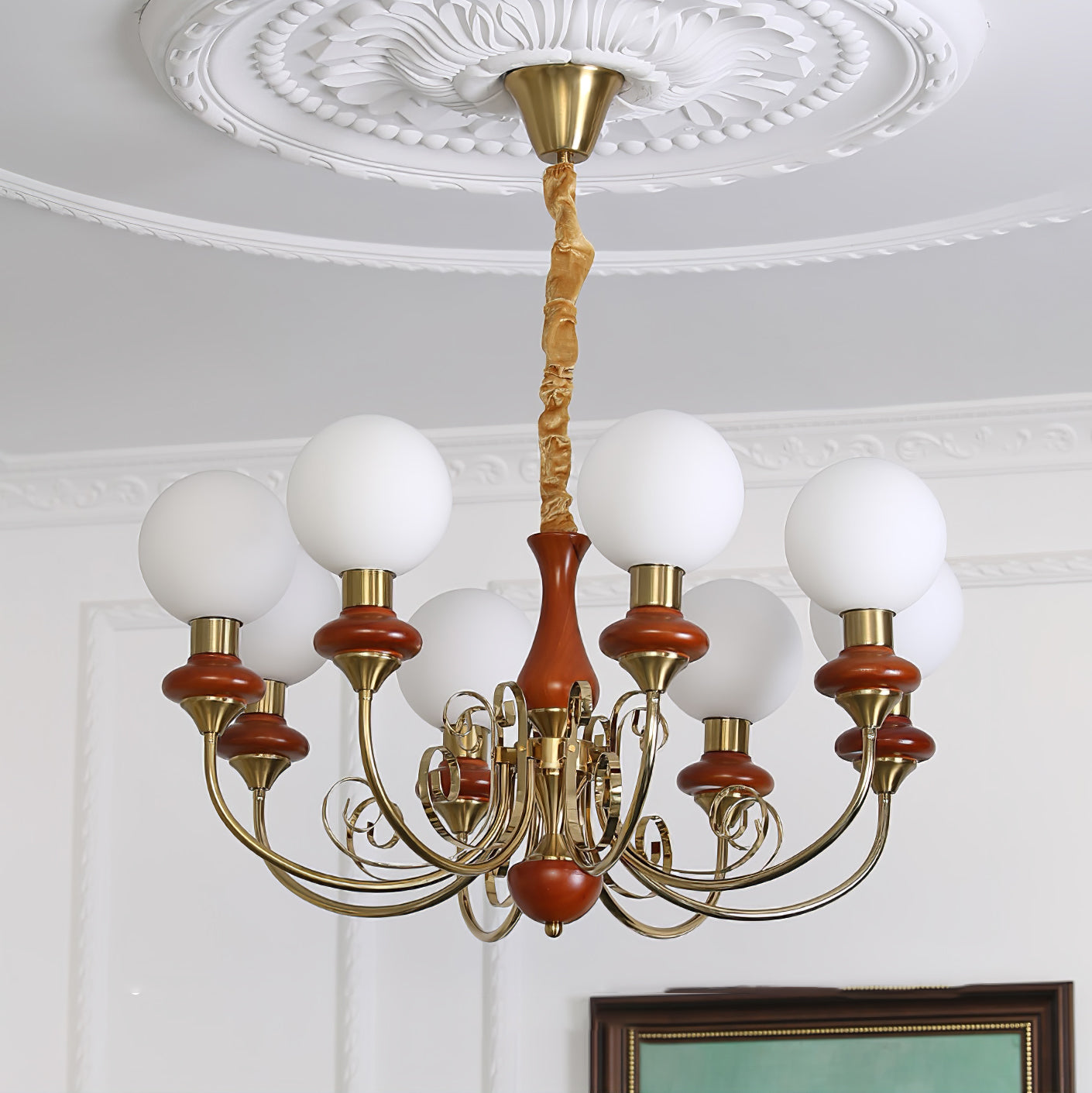 Evanthe lysekrone glas | Fioriscas