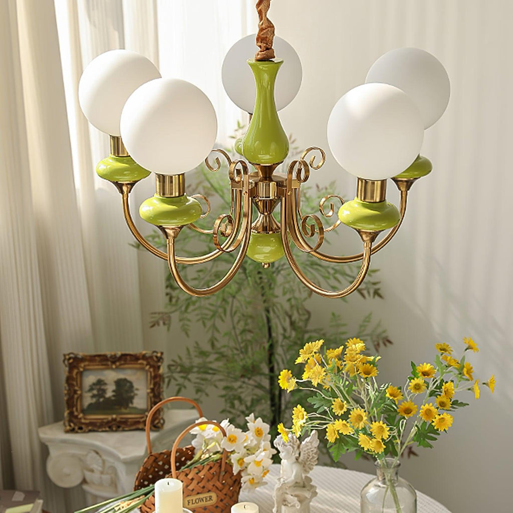 Evanthe lysekrone glas | Fioriscas