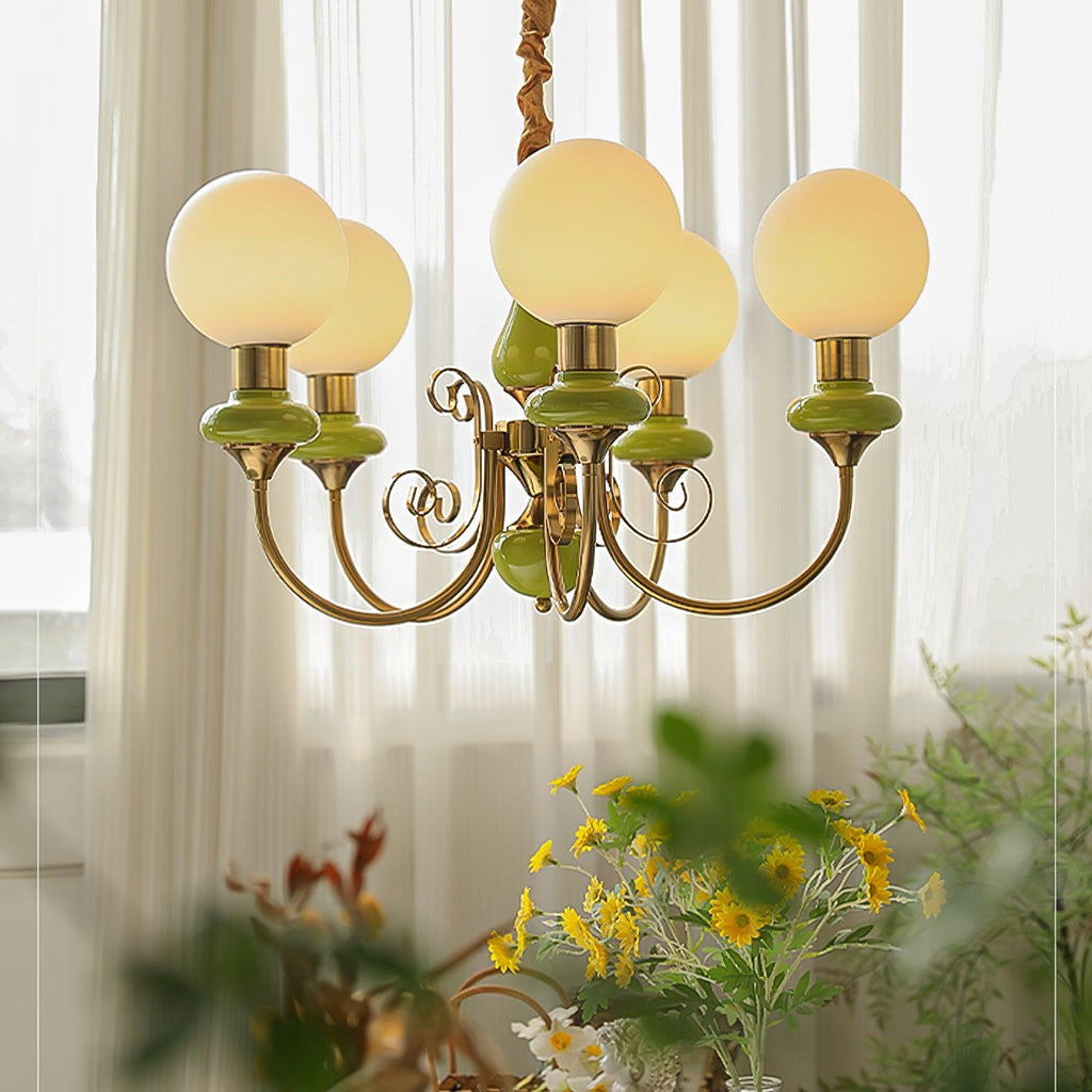 Evanthe lysekrone glas | Fioriscas