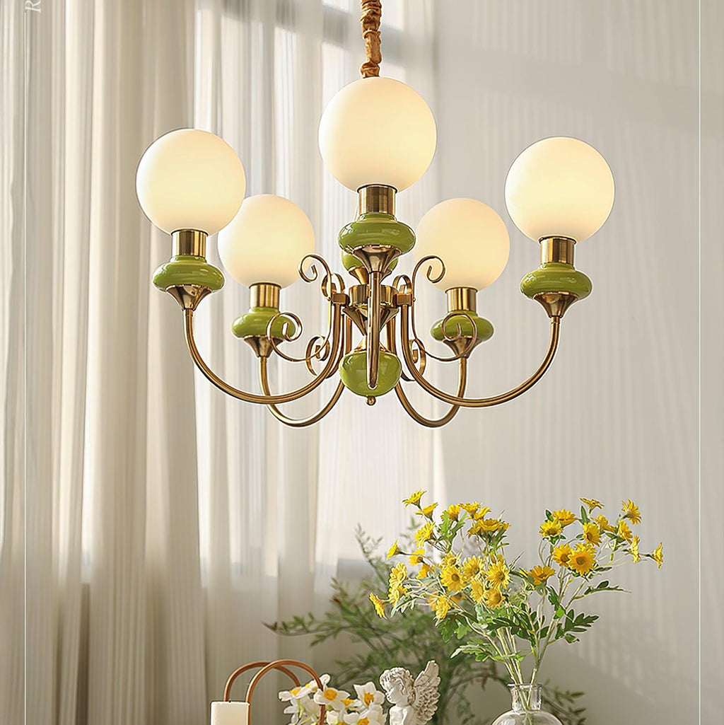 Evanthe lysekrone glas | Fioriscas