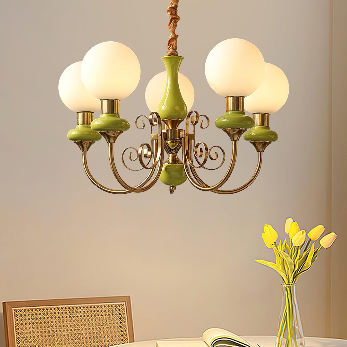 Evanthe lysekrone glas | Fioriscas