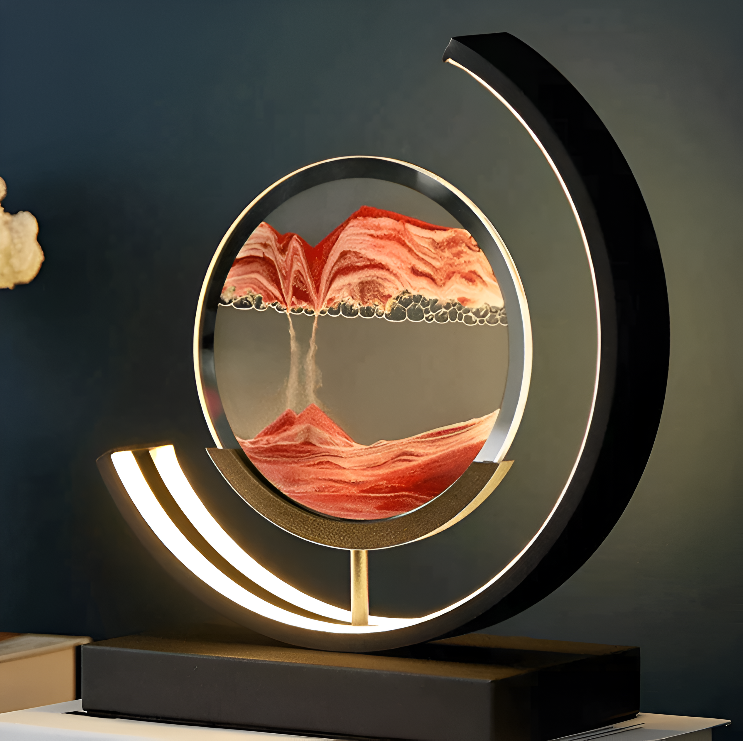 Lampe LED d’art du sable CalmSands avec application et télécommande, 4 couleurs