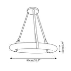 Lampada a sospensione Étoile con anello in alabastro e cinturini in pelle stile scandinavo | Fioriscas