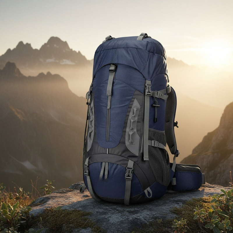 Rucsac impermeabil pentru bărbați, de 65 L, cu sistem ergonomic de transport, pentru aventuri | Fioriscas