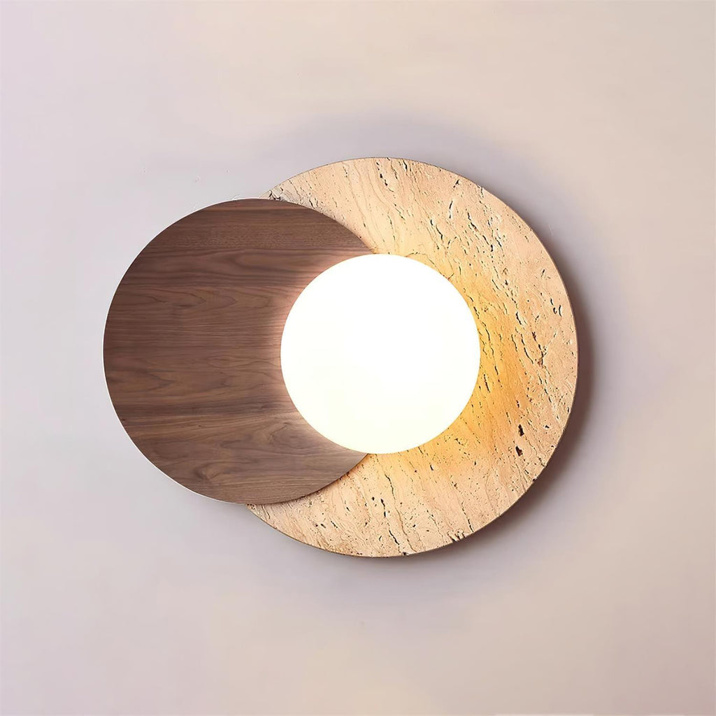 Lampada da parete Ritta in travertino sovrapposto | Fioriscas