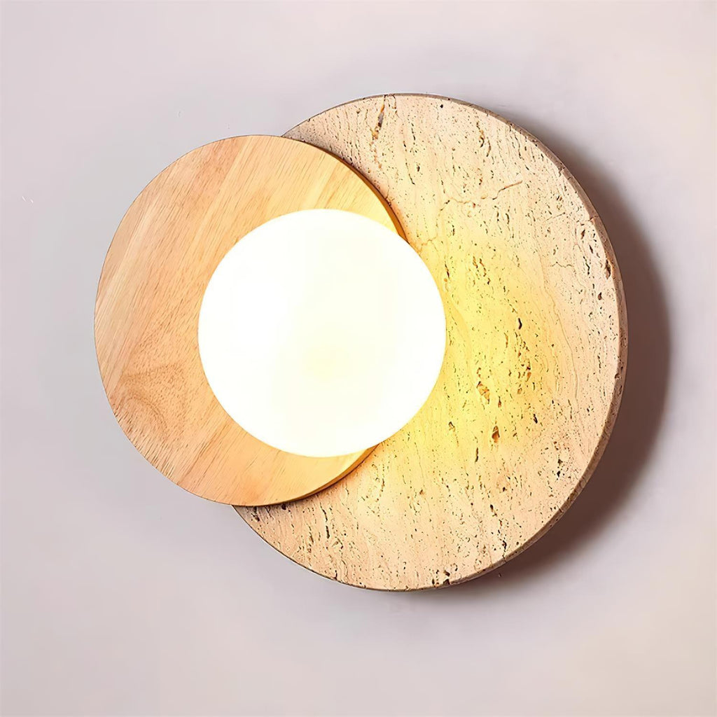 Lampada da parete Ritta in travertino sovrapposto | Fioriscas