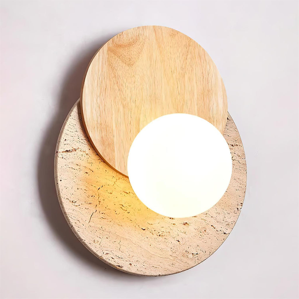 Lampada da parete Ritta in travertino sovrapposto | Fioriscas