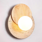 Lampada da parete Ritta in travertino sovrapposto | Fioriscas