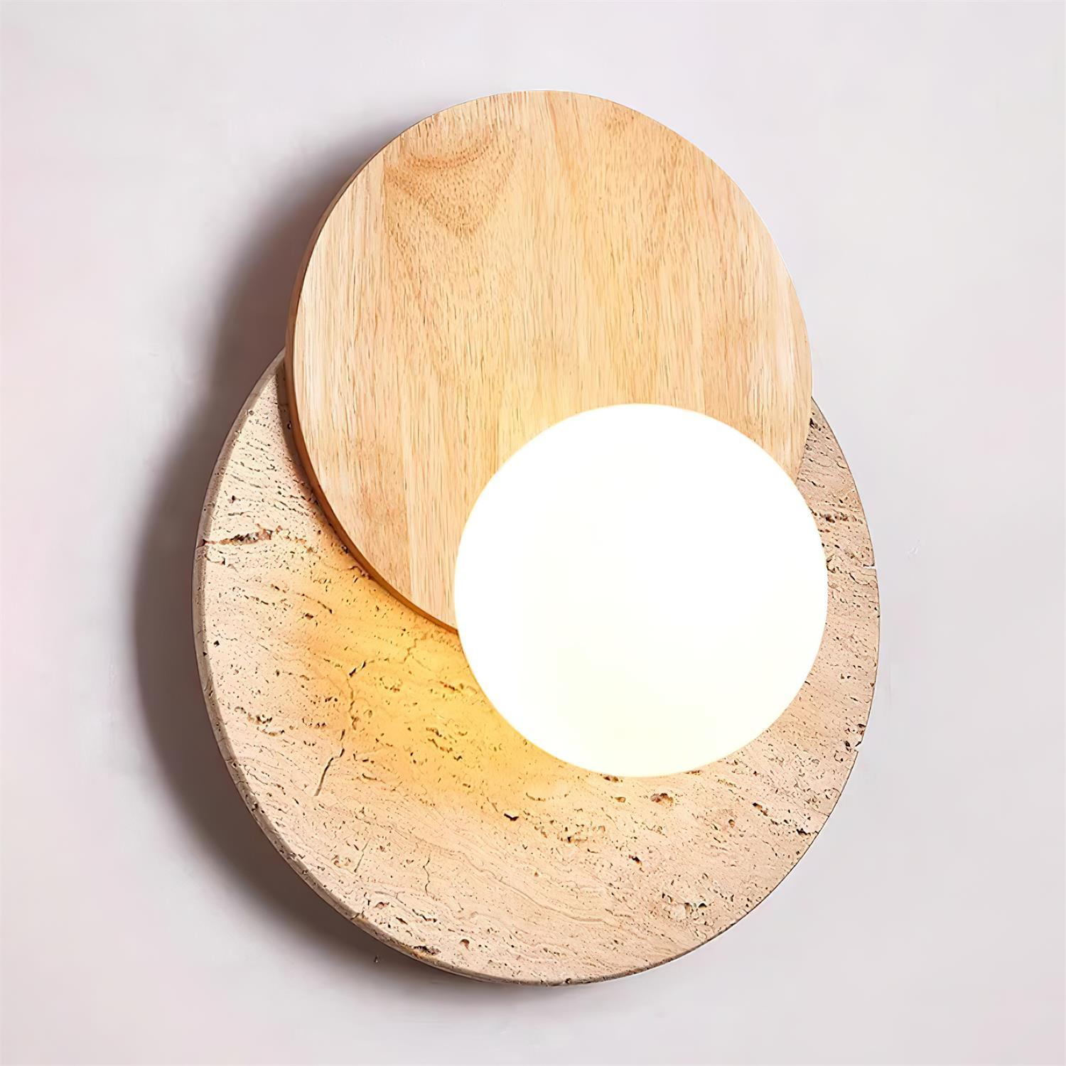 Lampada da parete Ritta in travertino sovrapposto | Fioriscas