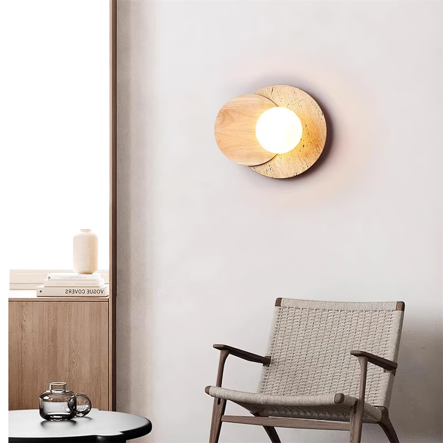 Lampada da parete Ritta in travertino sovrapposto | Fioriscas