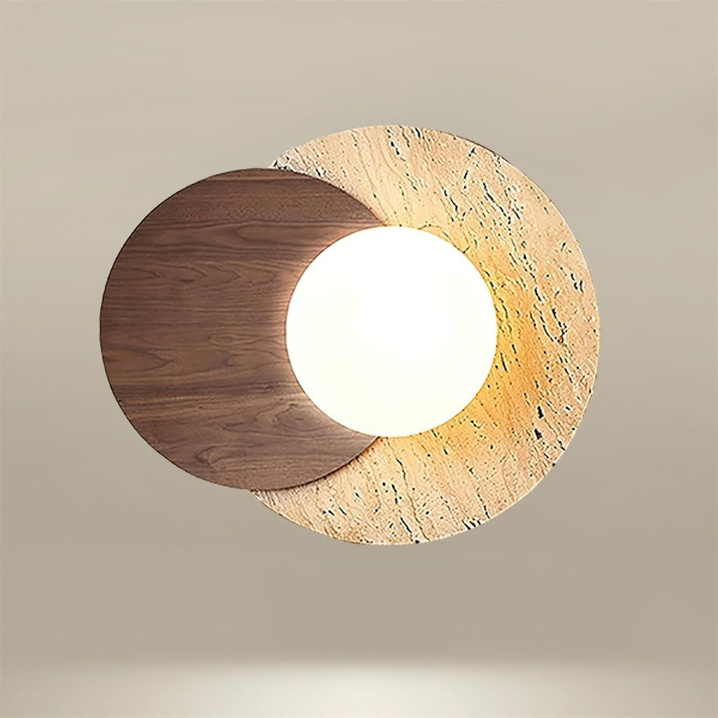 Lampada da parete Ritta in travertino sovrapposto | Fioriscas