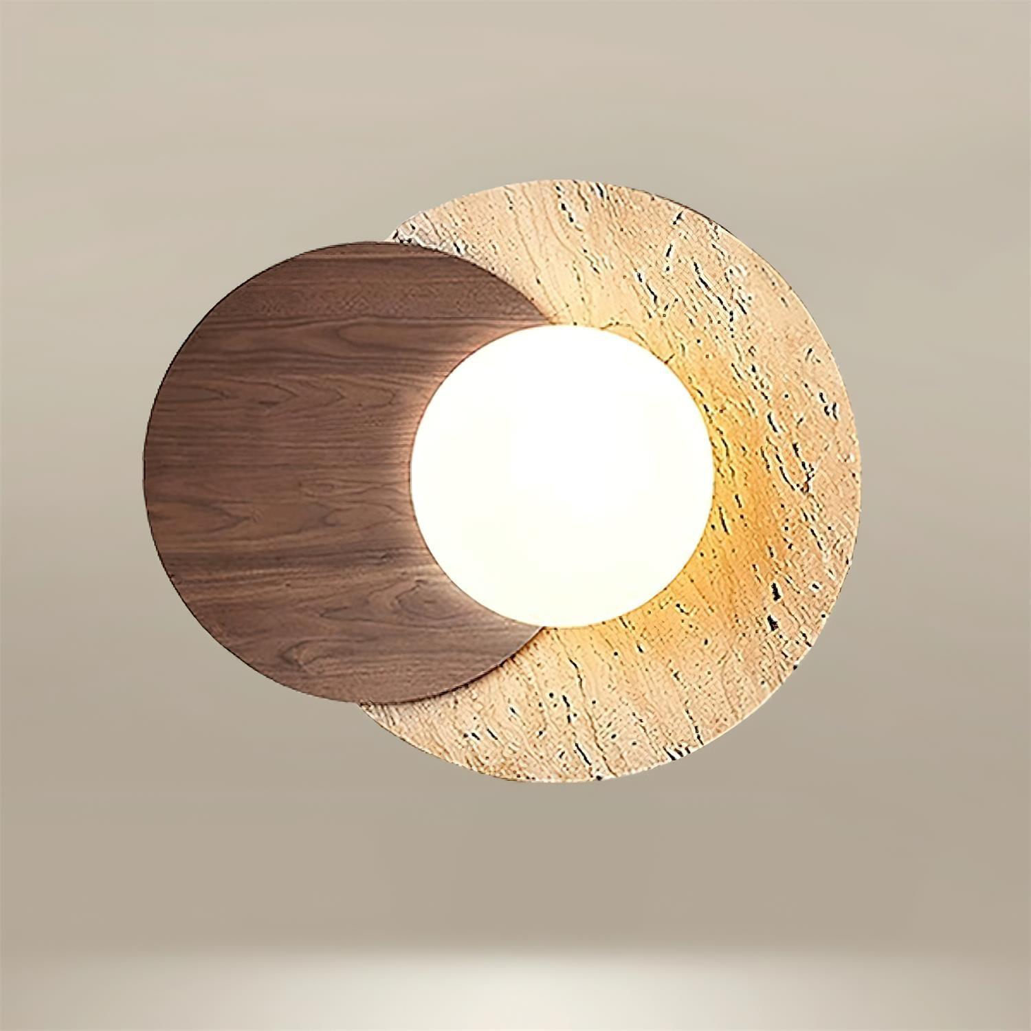 Lampada da parete Ritta in travertino sovrapposto | Fioriscas