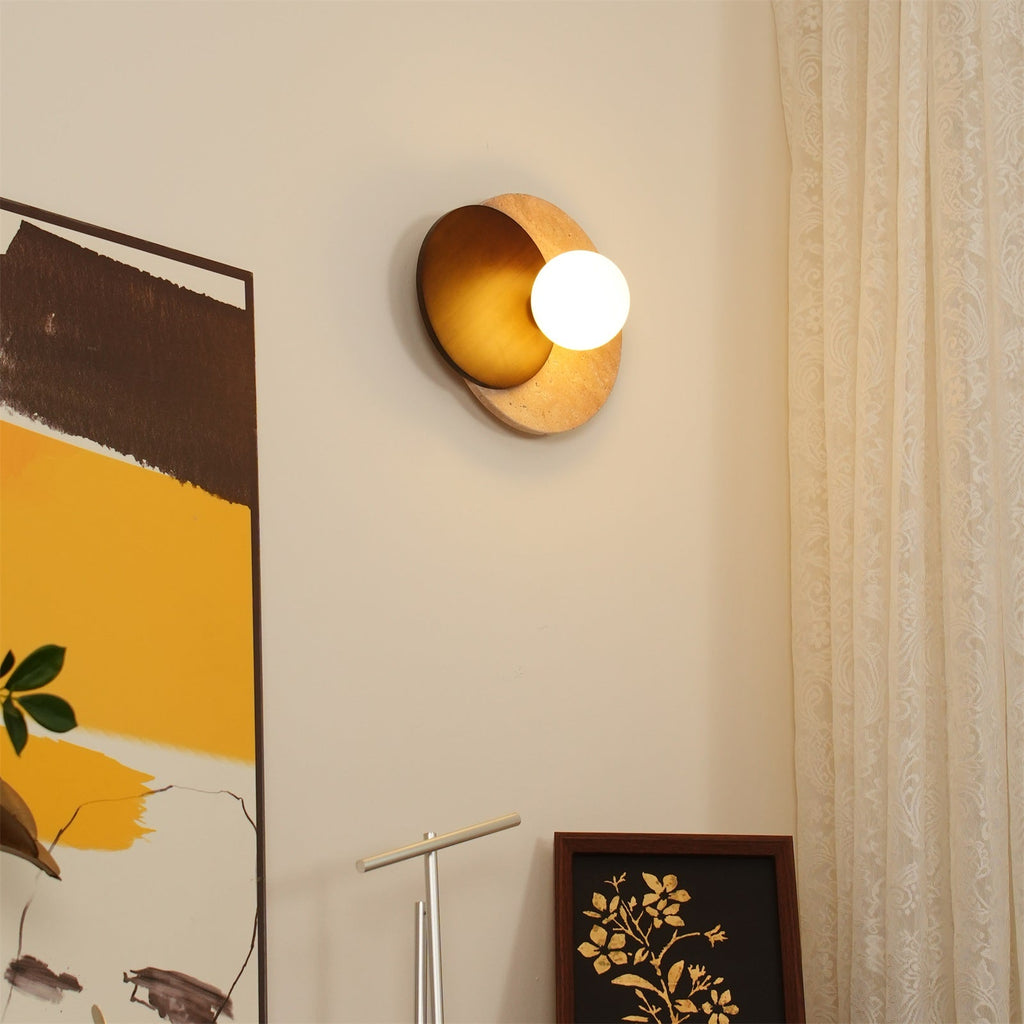 Lampada da parete Ritta in travertino sovrapposto | Fioriscas