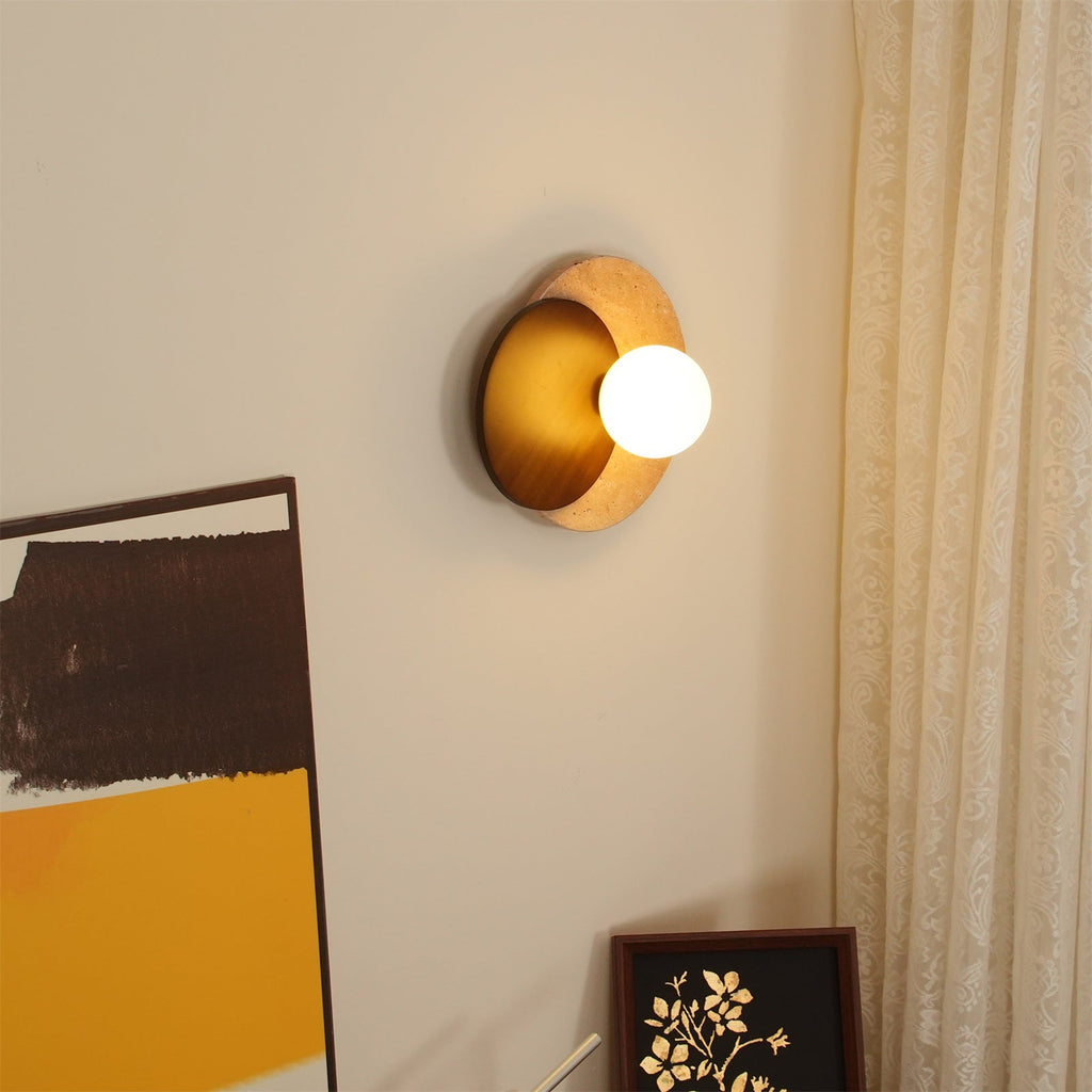 Lampada da parete Ritta in travertino sovrapposto | Fioriscas