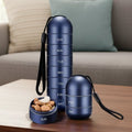 Waterproof 7-Day Aluminum Pill Organizer with Large Compartments - Fioriscas