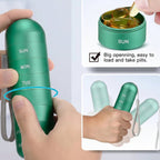 Waterproof 7-Day Aluminum Pill Organizer with Large Compartments - Fioriscas
