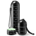 Waterproof 7-Day Aluminum Pill Organizer with Large Compartments - Fioriscas