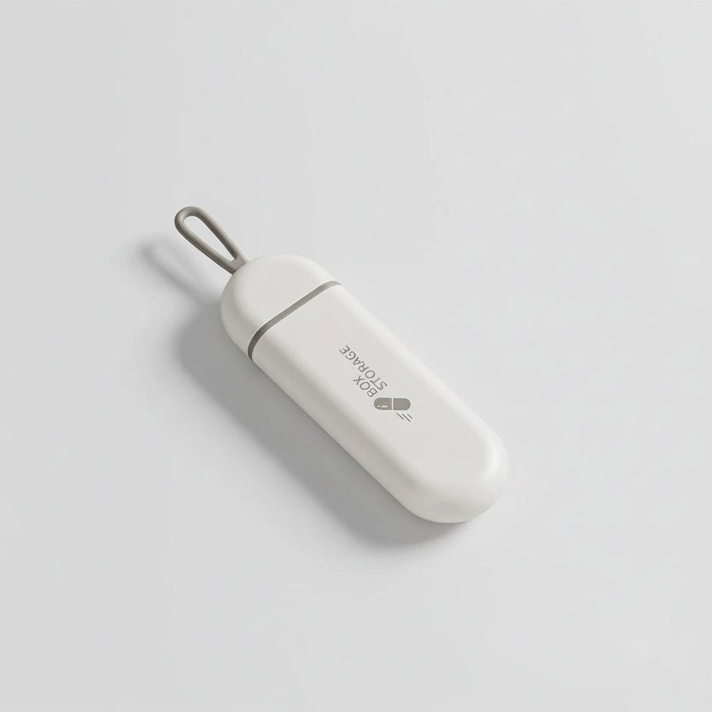 Kompaktowy pojemnik podróżny na tabletki z etui - Fioriscas