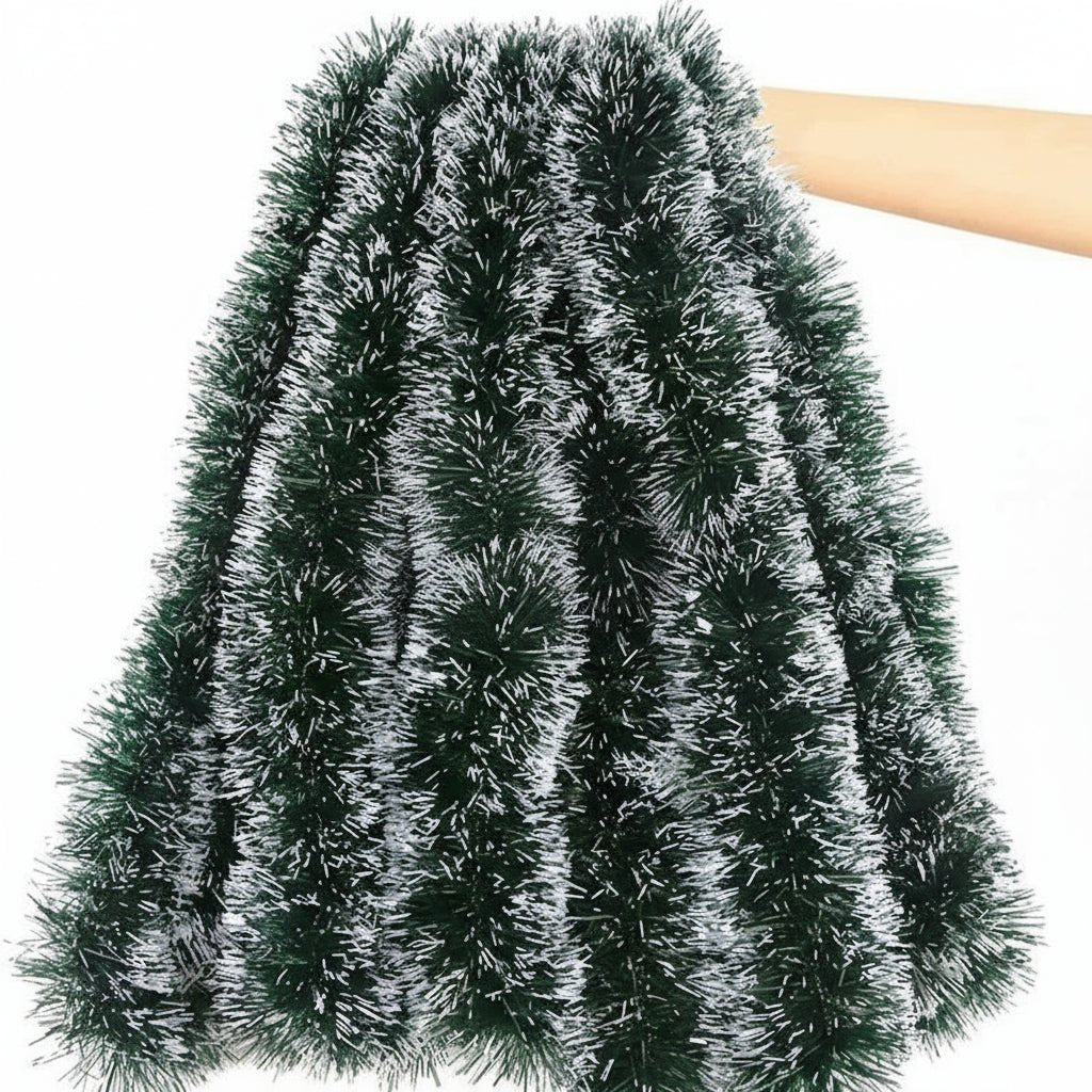 Premium Green Decorative Ribbon for Wreaths and Christmas Tree Decoration - Fioriscas