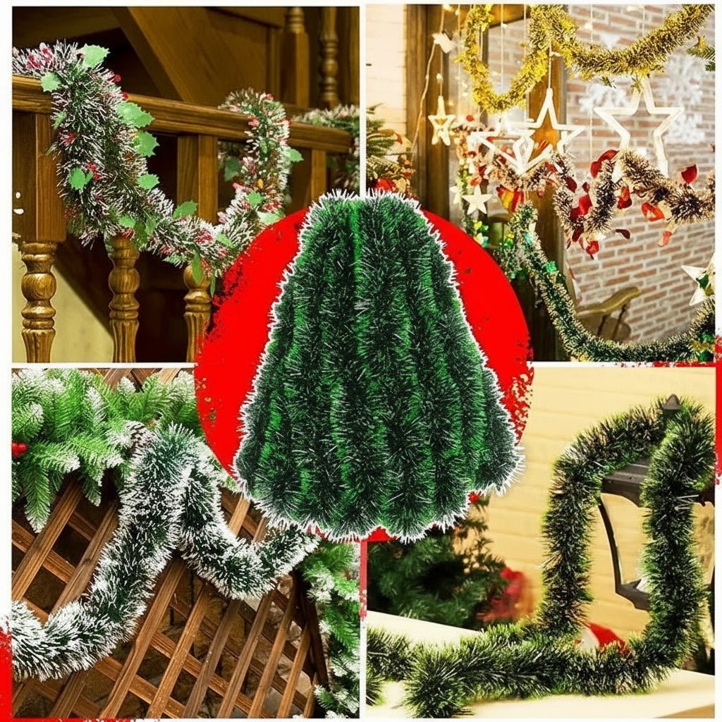 Premium Green Decorative Ribbon for Wreaths and Christmas Tree Decoration - Fioriscas
