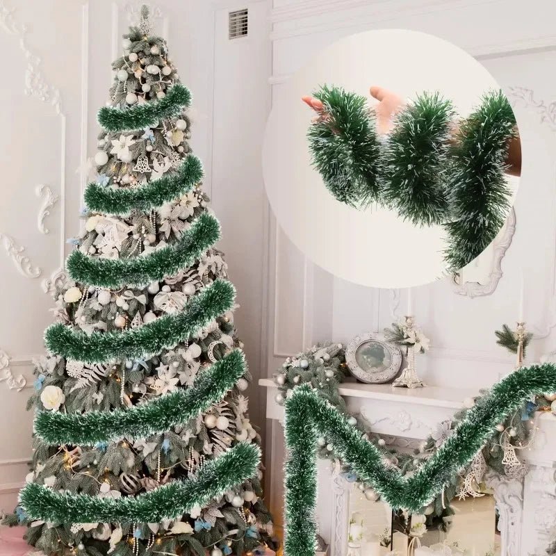 Premium Green Decorative Ribbon for Wreaths and Christmas Tree Decoration - Fioriscas