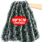 Premium Green Decorative Ribbon for Wreaths and Christmas Tree Decoration - Fioriscas