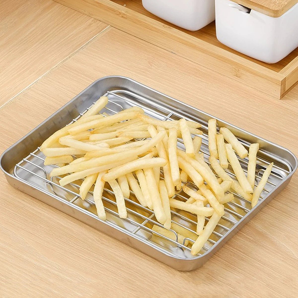 手軽に調理できるプレミアムステンレス製ベーキングパンセット - Fioriscas