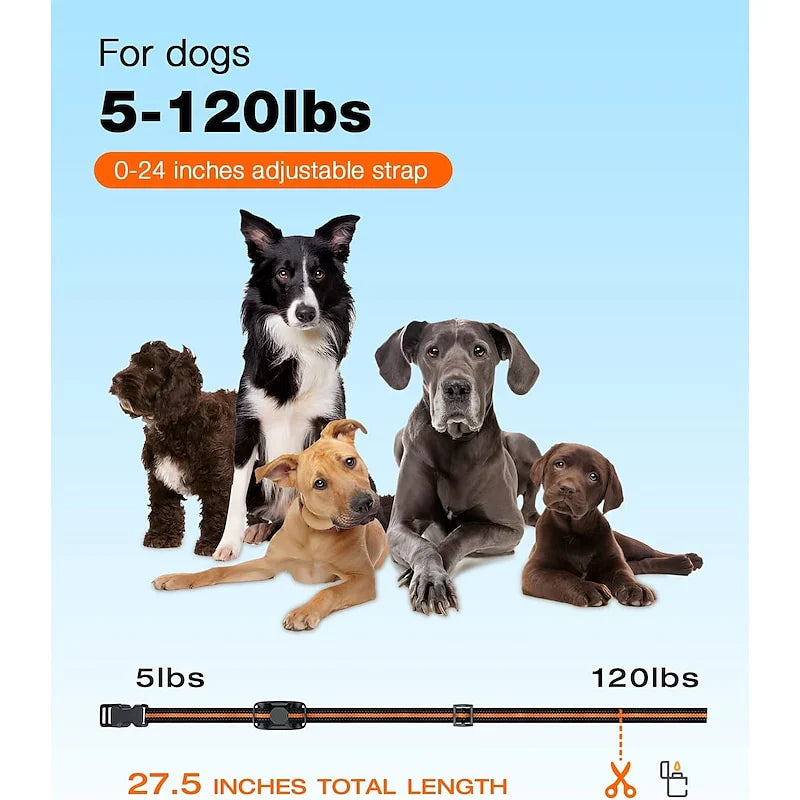 Waterproof Remote Dog Training Collar With Vibration, Beep & Static Modes