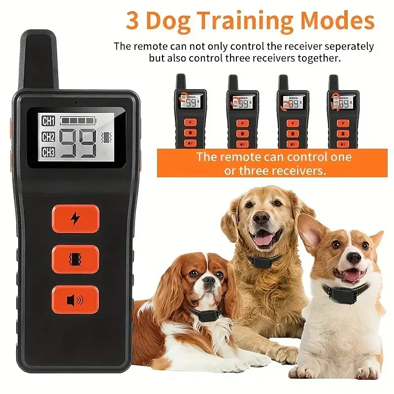 犬用リモコン式トレーニングカラー、防水・屋外使用向け｜Fioriscas