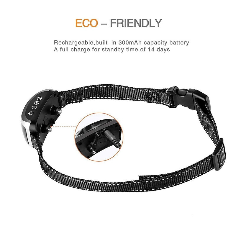 קולר נגד נביחות נטען CanisGuard Pro עם מצבי אילוף מתכווננים