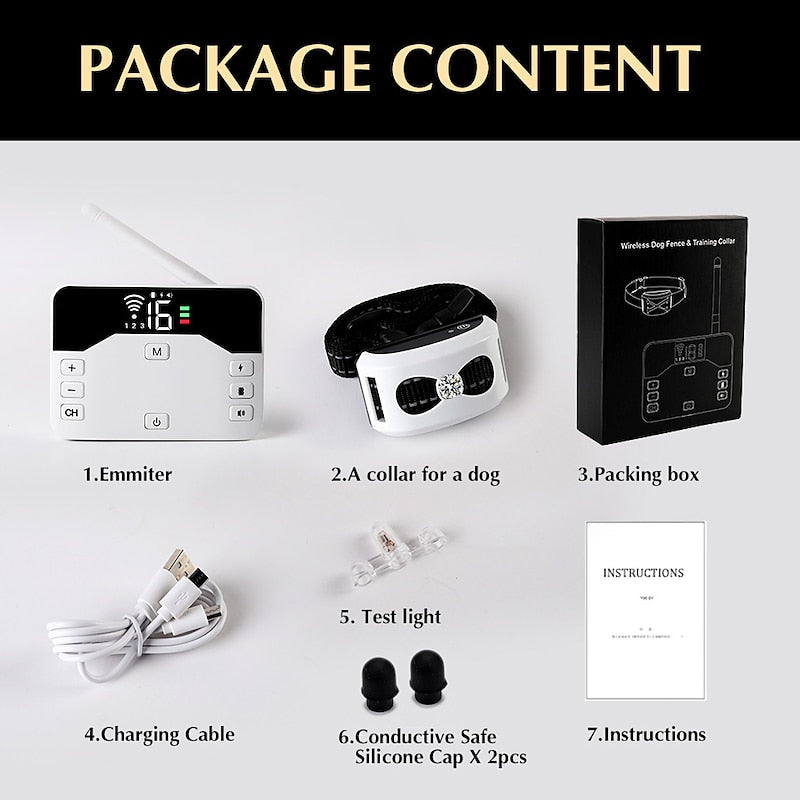 2-in-1 Wireless Fence & Training Collar Built for Active Dogs