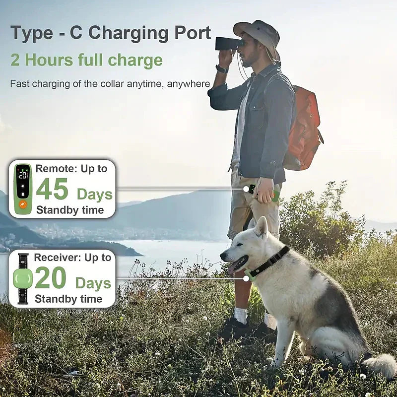 LumaPaw Pro Waterproof Training Collar, Beep, Vibration & Anti-Lost Light Modes