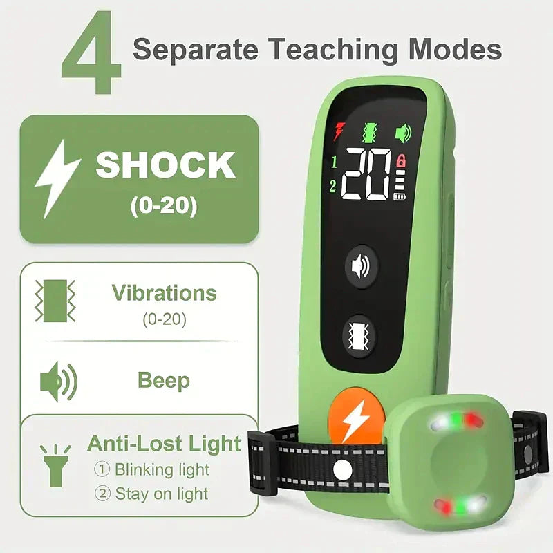 LumaPaw Pro Waterproof Training Collar, Beep, Vibration & Anti-Lost Light Modes