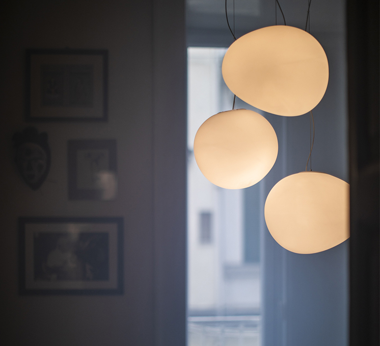 LumaVerde Organic-Shape Pendant Light, Hand-Blown Glass Finish, 4 Sizes