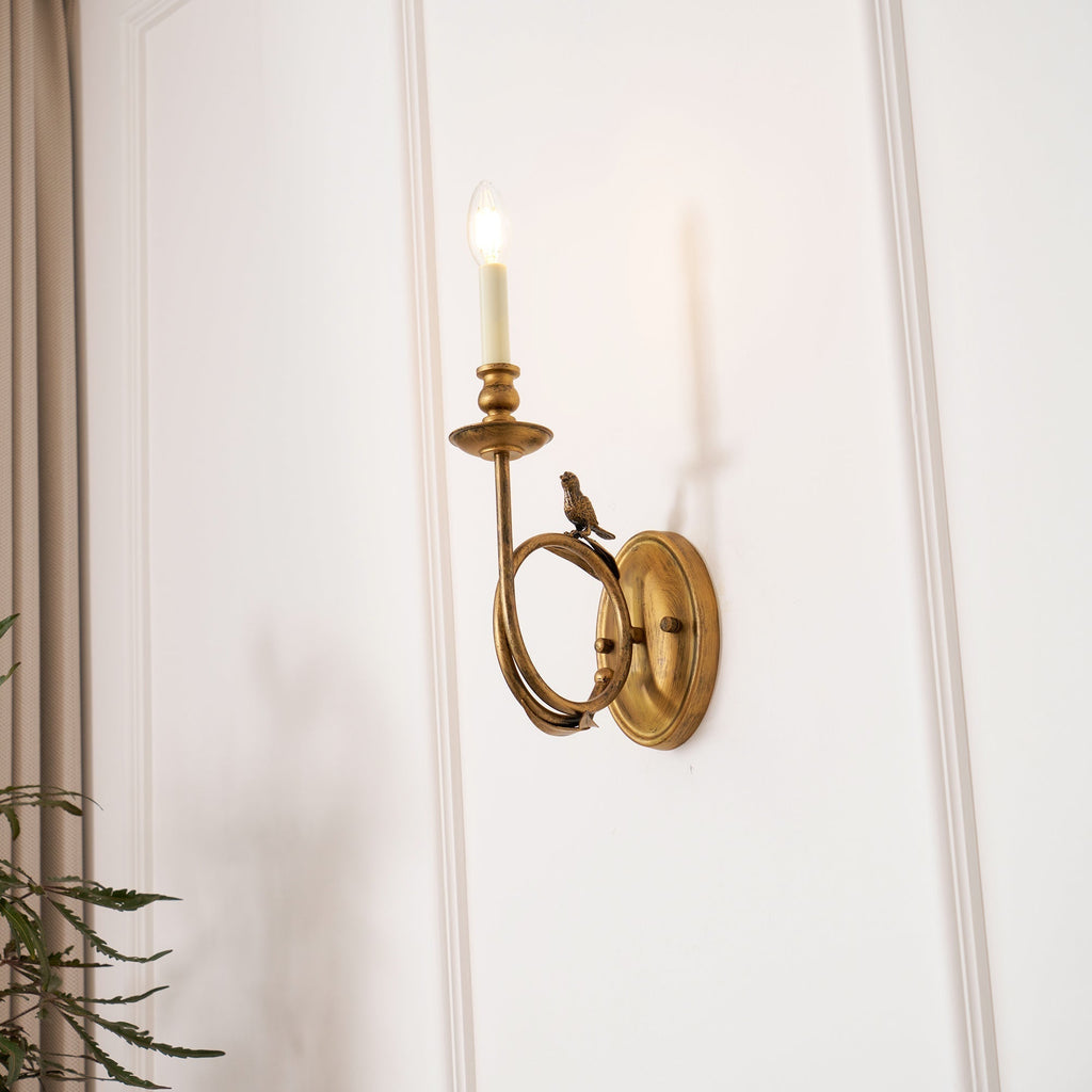 Amelo Vintage Bird Indoor Wall Sconce | Fioriscas