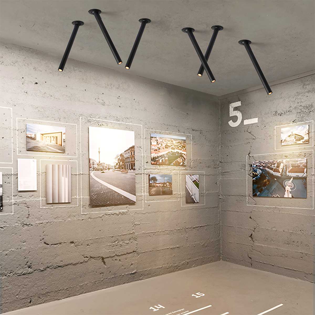 NovaGlow Modern Aluminum Ceiling Light With 60 Degree Adjustable Tilt