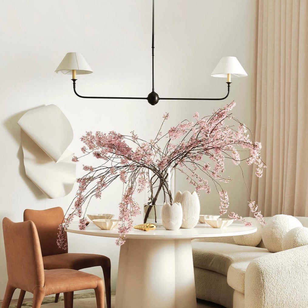 Lampadario lineare moderno LED Norli in metallo per soggiorno e camera da letto | Fioriscas