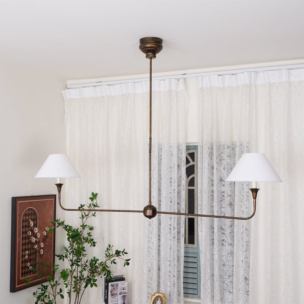 Lampadario lineare moderno LED Norli in metallo per soggiorno e camera da letto | Fioriscas