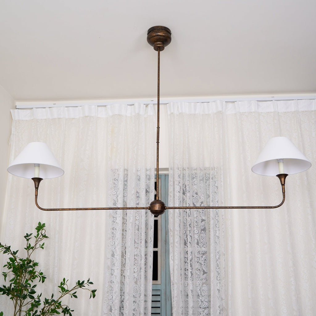 Lampadario lineare moderno LED Norli in metallo per soggiorno e camera da letto | Fioriscas