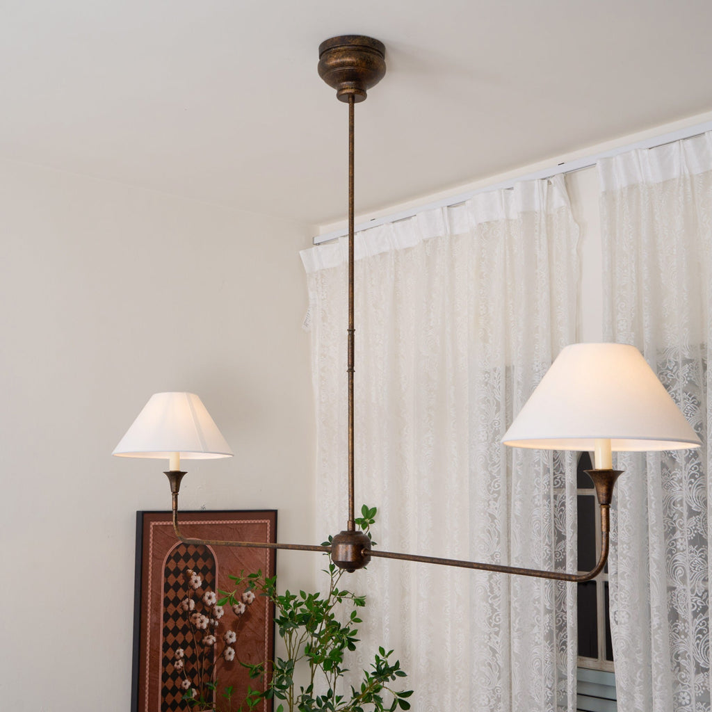 Lampadario lineare moderno LED Norli in metallo per soggiorno e camera da letto | Fioriscas
