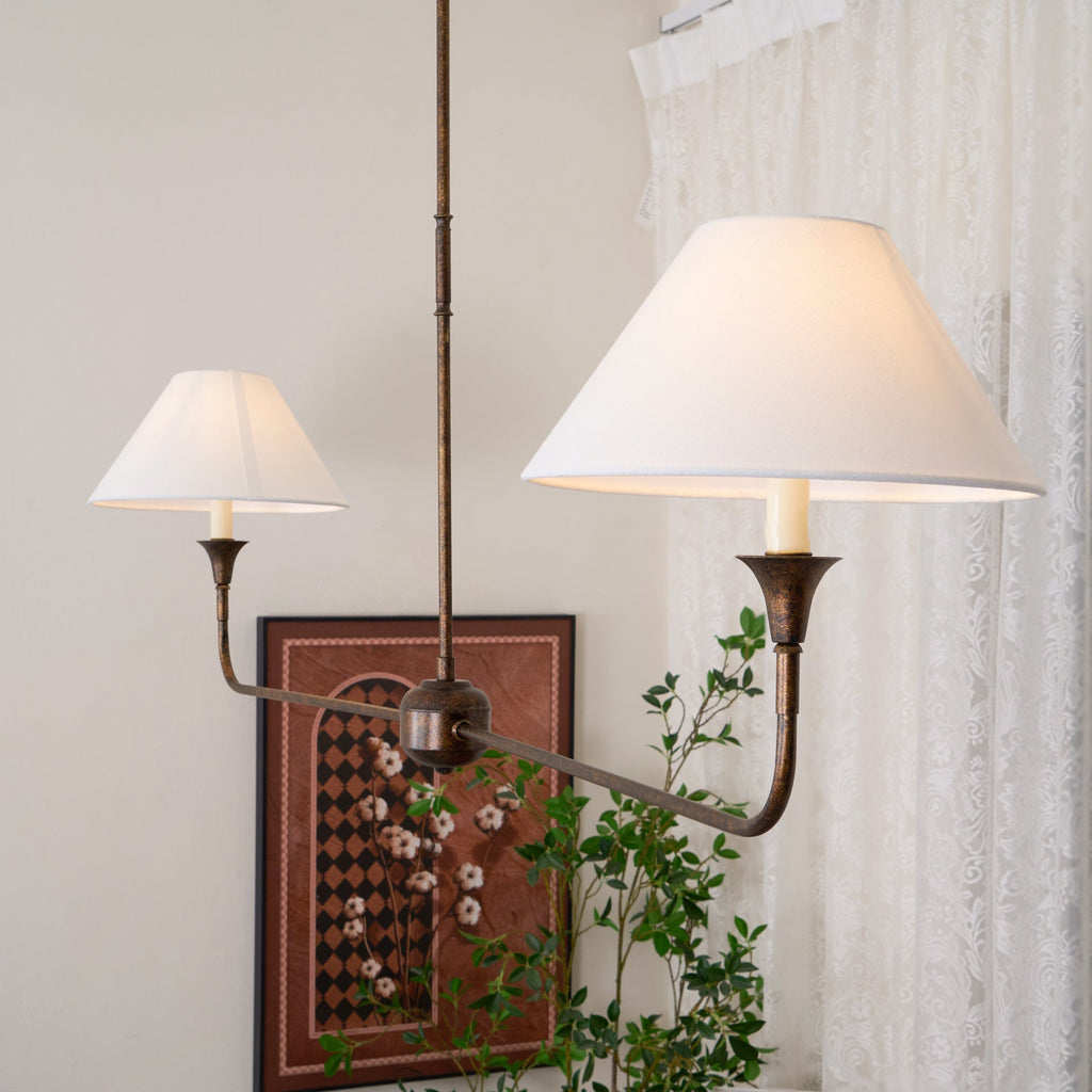 Lampadario lineare moderno LED Norli in metallo per soggiorno e camera da letto | Fioriscas