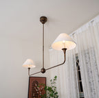 Lampadario lineare moderno LED Norli in metallo per soggiorno e camera da letto | Fioriscas